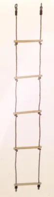 Image de Échelle de corde en bois Échelle d'escalade 5nombre de barreaux Balançoire pour enfants Corde à grimper Tour de jeux
