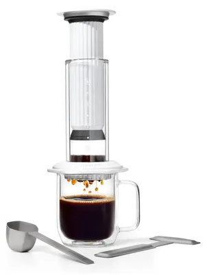 Image de Presse à café en verre et en acier inoxydable de qualité supérieure, pour la préparation manuelle de l'espresso