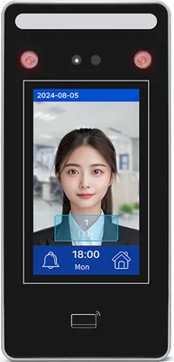 Produktbild von Zeiterfassungsmaschine für Mitarbeiter, biometrische Ein- und Ausstempelung, unterstützt 500 Passwörter/500 Ausweise/500 Gesichtserkennung