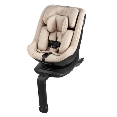 Produktbild von Kinderautositz I-GUARD i-Size 40–105 cm, 360° drehbar, ISOFIX mit Stützfuß, 5-Punkt-Gurt, AIR FLOW & AIR SHELL, 4-Sterne-Sicherheit - Beige
