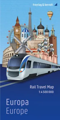 Produktbild von freytag & berndt Rail Travel Map Europa 1:4,5 Mio.