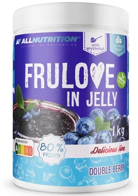 Produktbild von ALLNUTRITION Frulove In Jelly Double Berry 1000g Blaubeermarmelade bis zu 80 % Beerenfrüchte