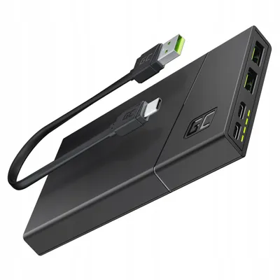 Zdjęcie produktu dla Green Cell Powerbank Gc Powerplay10S 10000Mah 18W Pd 2X Usb-C 2X Usb-A