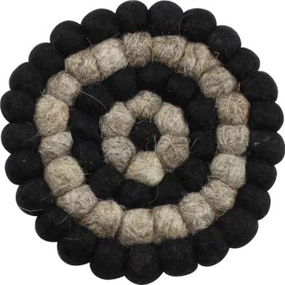Produktbild von Filzuntersetzer - Filzmatte - Untersetzer - schwarz - rund - ca. 10 cm