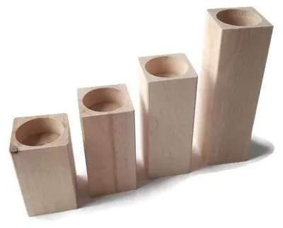 Produktbild von Quadratische Kerzenhalter – 4er-Set