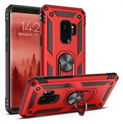 Produktbild von Armor Outdoor Handyhülle für Samsung Galaxy S9 Handy Panzer Case Cover Schutzhülle Farbe: Rot