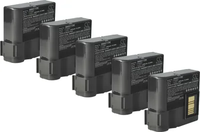 Produktbild von vhbw 5x Akku kompatibel mit Zebra QLN420, ZQ630 Drucker Kopierer Scanner Etiketten-Drucker (4400 mAh, 7,4 V, Li-Ion)