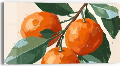 Produktbild von DEQORI Glasbild Echtglas 60x30 cm 'Orangenfrische' Wandbild Bild modern Deko