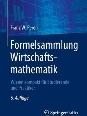 Produktbild von Formelsammlung Wirtschaftsmathematik