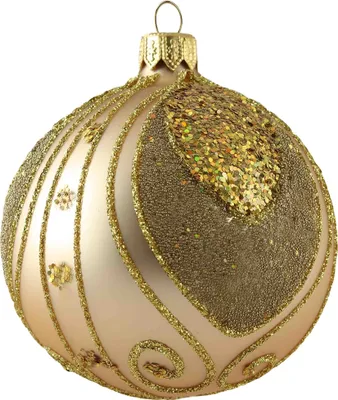 Produktbild von Weihnachtskugel aus Glas Gold Dekor
