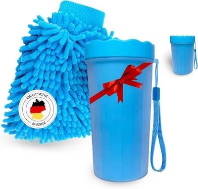 Produktbild von Famanu Pootreiniger Mikrofasertuch - Für große und kleine Hundepoten - 7 x 7 x 15 cm