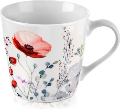 Image de Orion | Mug en porcelaine - 430 Ml - Motif floral - Résistant au lave-vaisselle - Mug a café