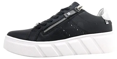Immagine prodotto di Scarpe da donna Rieker, modello stringato, sportive, design elegante, colore nero, ideali per il tempo libero
