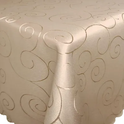 Produktbild von ORNAMENTE Tischdecke eckig 110x110 BEIGE bügelfrei pflegeleicht