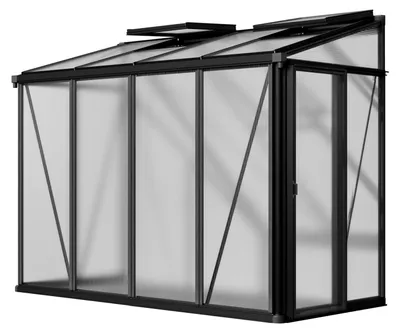 Obrázek produktu pro GFP skleník Flora 24 skleník ke zdi - hliník - 263x132 cm - 16 mm polykarbonátové desky