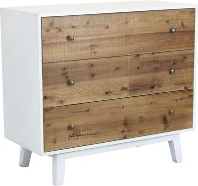 Immagine prodotto di Milani Home - comò con 3 cassetti, bianco, truciolare bilaminato, 100 x 45 x 90 cm