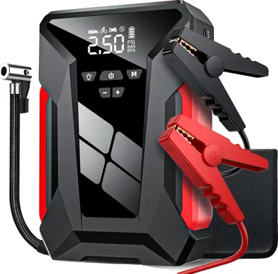 Obrázek produktu pro Pomoc při startování automobilu, kapacita 28 000 mAh, startovací proud 600 A, špičkový proud 1200 A, výstupní napětí 12 V, výstup USB 5 V/2 A