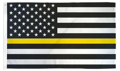Flagge USA Thin Yellow Line 150x90 cm Polyester 100D
