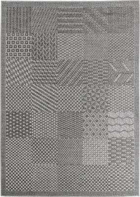 Immagine prodotto di Teppium Tappeto Interno Esterno Impermeabile Tessitura Piatta Resistente UV Look Sisal Ideale per Cucina Balcone Terrazza Dimensioni: 120x170 cm