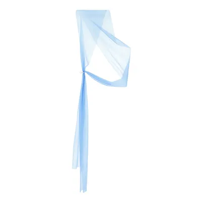 Image de 50 pièces de décoration en tulle pour chaises Bleu ciel Tissus décoratifs 275*20cm Décoration de chaise de mariage