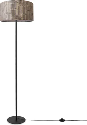 Produktbild von Stehlampe Wohnzimmer Lampenschirm Stoff Stehleuchte Leselampe Abstrakt Vintage