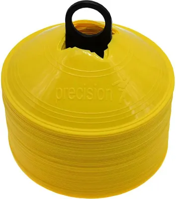 Produktbild von Precision Trainingshütchen Set - 50 Stück - gelb - 20cm Markierungskegel