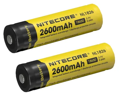 Produktbild von 2x Nitecore Li-Ion Spezial-Akku 18650 2600mAh