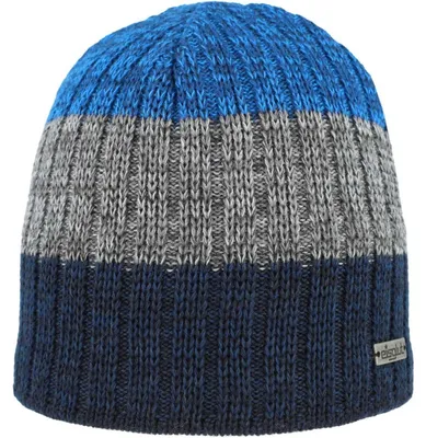 Eisglut Strickmütze Griffina XL aus Wolle mit Fleece-Innenband in blau