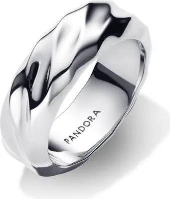 Zdjęcie produktu dla Pandora Falisty szeroki pierścionek 193886C00 Pierścionek damski, rozmiar pierścionka: 52