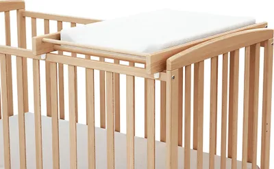 Produktbild von AT4  Großer Wickeltisch MONA Lackierte Buche für MONA Babybett aus Holz für 60 x 120 und 70 x 140 cm