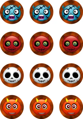 Produktbild von Muffinaufleger Cupcakes Muffins Halloween Party Feier Zuckerpapier Smileys HW23