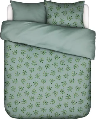 Produktbild von Essenza Bettwäsche-Garnitur Baumwolle Jolien  Farbe Surf green Größe 155x220+80x80