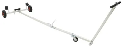 Immagine prodotto di vidaXL Rimorchio per barche regolabile con pneumatici ad aria, portata 200 kg, colore argento