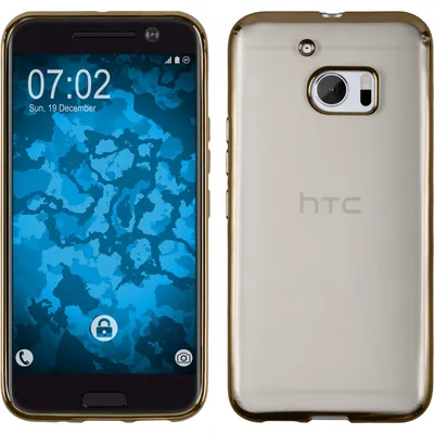 Produktbild von PhoneNatic Case kompatibel mit HTC 10 - gold Silikon Hülle Slim Fit + 2 Schutzfolien