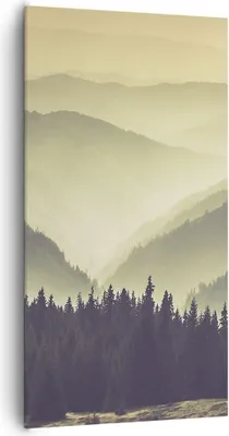 Produktbild von Bild auf Leinwand - Leinwandbild - Berge Wald Natur - 65x120cm - Wand Bild - Wanddeko - Wandbilder - Leinwanddruck - Bilder - Kunstdruck - Wanddekoration - Leinwand bilder - Wandkunst - PA65x120-3820
