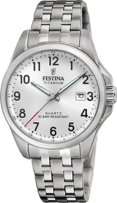 Produktbild von Festina Herrenuhr Titanium Armbanduhr Titan silber UF20696/1