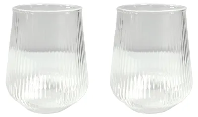 Produktbild von Mulex Riffle-Glas 2er-Set Borosilikatglas Trinkgläser