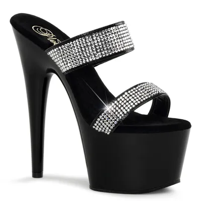 Produktbild von ADORE-702-2 Damen Slipper von Pleaser, Schwarz EU 41, US 11