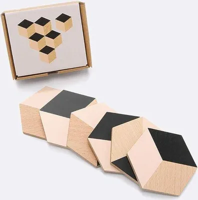 Immagine prodotto di Set di piastrelle da tavolo nero/beige