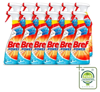 Produktbild von 12 x Bref Power Badreiniger - Anti-Kalk & Schmutz - 750 ml - Großpackung - 12 Stücke