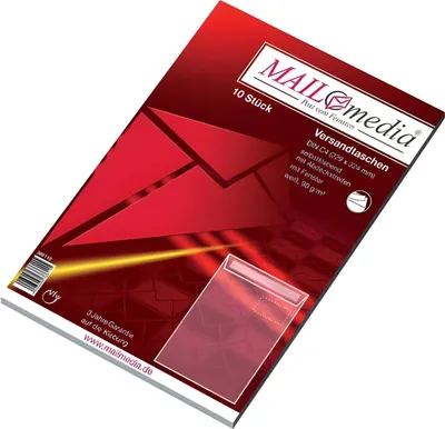 Produktbild von 10 Mailpack® Versandtaschen C4 Haftklebend weiß Fenster