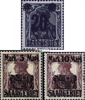 Produktbild von Briefmarken Saarland 1921 Mi 50-52 (kompl.Ausg.) mit Falz Neues Saarwappen