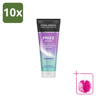 Zdjęcie produktu dla 10 sztuk szamponu John Frieda Frizz Ease Weightless Wonder - 250 ml - zestaw ekonomiczny