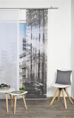 Produktbild von Vision S Schiebevorhang Digitaldruck Bambus-Optik Floresta Rechts 260 x 60 cm Grau