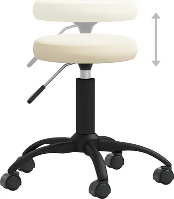 Obrázok produktu pre vidaXL Kancelárska stolička Swivel Cream Velvet