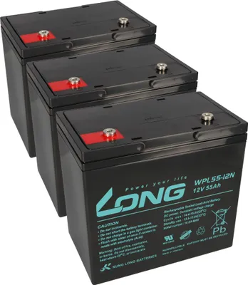 Produktbild von Akku kompatibel E-Mobile Scooter Safari 3x 12V 55Ah