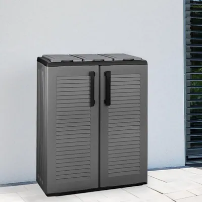 Immagine prodotto di Artan - Pattumiera, 68x37x84h cm Grigio, Capacità 210 (70 per Sacco)  Italy