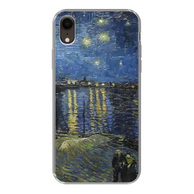 Produktbild von MuchoWow® Handyhülle Schutzhülle Hülle für iPhone XR Sternennacht über dem Orsay Paris - Vincent Van Gogh Silikon Softcase Handy Hülle - Schutzdeckel