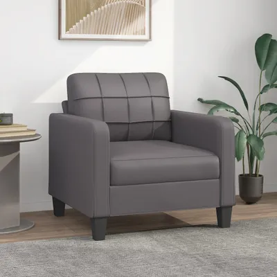Produktbild von ZMH Sessel Grau 60 cm Kunstleder