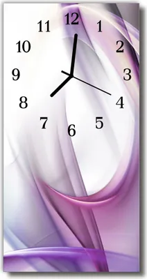 Produktbild von Tulup Glasuhr Wanduhr Küchenuhr Echt-Glas 30x60 Abstrakt Lila